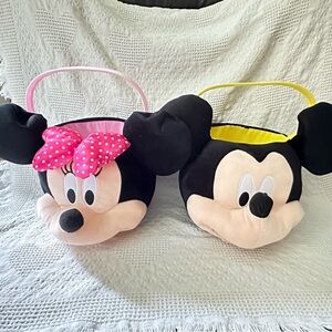 Disney Mickey And Minnie Mouse Halloween and/or Easter Baskets Large